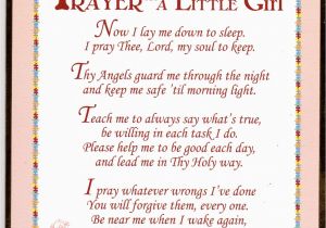 Prayer for Birthday Girl Prayer for A Little Girl Wall Plaque