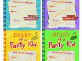 Pre Printed Birthday Invitations Diary Of A Whimpy Kid Pre Printed Party Invitations Etsy