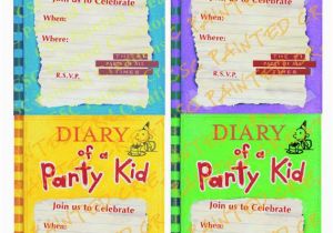 Pre Printed Birthday Invitations Diary Of A Whimpy Kid Pre Printed Party Invitations Etsy
