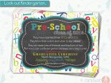 Pre Printed Birthday Invitations Pre School Graduation Invitation Pre K Class Graduation