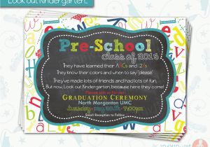 Pre Printed Birthday Invitations Pre School Graduation Invitation Pre K Class Graduation
