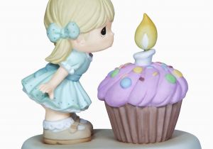 Precious Moments Birthday Girl Cupcake Figurines for Birthdays and Collecting
