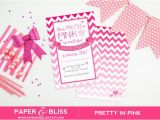 Pretty In Pink Birthday Party Invitations Items Similar to Pretty In Pink Birthday Invitation On Etsy