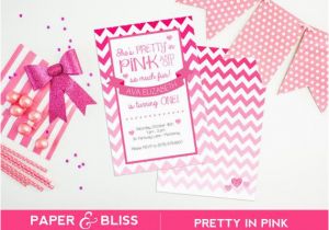 Pretty In Pink Birthday Party Invitations Items Similar to Pretty In Pink Birthday Invitation On Etsy