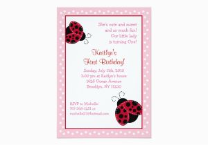 Pretty In Pink Birthday Party Invitations Pretty In Pink Ladybug Birthday Invitations Zazzle