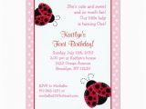Pretty In Pink Birthday Party Invitations Pretty In Pink Ladybug Birthday Invitations Zazzle