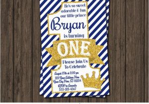 Prince 1st Birthday Invitations Prince Birthday Invitation First Birthday Invitations