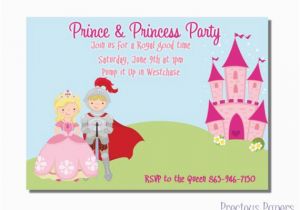 Prince and Princess Birthday Party Invitations Prince and Princess Party Invitations Princess by