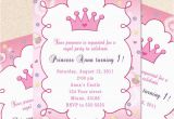 Princess 1st Birthday Invitation Wording Princess Birthday Invitation Card butterfly Custom Girl