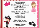 Princess and Pirate Birthday Party Invitations Princess and Pirate Birthday Party Invitations Drevio