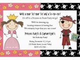 Princess and Pirate Birthday Party Invitations Princess Pirate Party Invitations