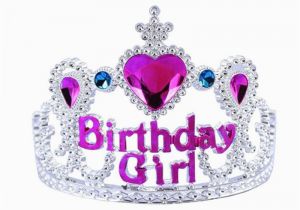 Princess Crown for Birthday Girl Cute Girls Princess Rhinestone Happy Birthday Crowns