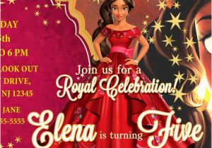 Princess Elena Birthday Invitations Elena Of Avalor Birthday Invitation Princess Elena Invite