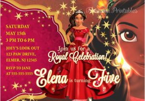 Princess Elena Birthday Invitations Elena Of Avalor Birthday Invitation Princess Elena Invite