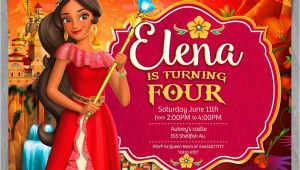 Princess Elena Birthday Invitations Elena Of Avalor Invitation Disney Princess Elena Invite
