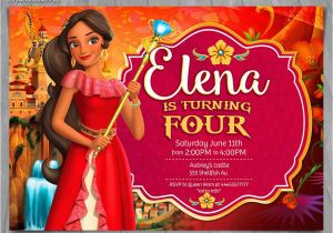 Princess Elena Birthday Invitations Elena Of Avalor Invitation Disney Princess Elena Invite