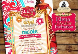 Princess Elena Birthday Invitations Elena Of Avalor Invitation Elena Of Avalor Birthday Elena Of