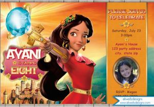 Princess Elena Birthday Invitations Princess Elena Of Avalor Birthday Invitation Disney