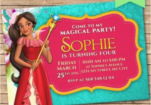 Princess Elena Birthday Invitations Princess Elena Of Avalor Invitation Party Invitation Elena