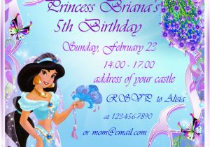 Princess Jasmine Birthday Party Invitations Princess Jasmine Birthday Party Invitation Ideas