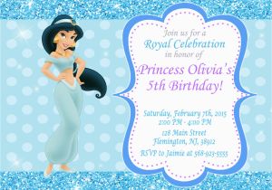 Princess Jasmine Birthday Party Invitations Princess Jasmine Invitation Birthday Party by forlittlekids