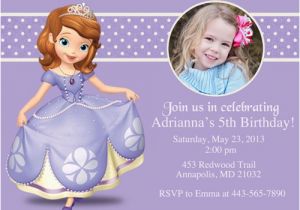 Princess sofia Birthday Party Invitations Princess sofia Birthday Invitations Ideas Bagvania Free