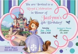 Princess sofia Birthday Party Invitations Princess sofia Birthday Invitations Ideas Bagvania Free