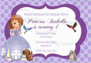 Princess sofia Birthday Party Invitations Princess sofia Party Invitations Home Party Ideas