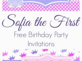 Princess sofia Birthday Party Invitations sofia the First Birthday Invites