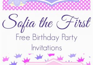 Princess sofia Birthday Party Invitations sofia the First Birthday Invites