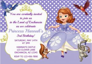 Princess sofia Birthday Party Invitations sofia the First Invitation Princess sofia Invitation