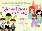 Princess Superhero Birthday Party Invitations Superhero Princess Party Invitation Encore Kids Parties