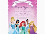 Princess themed Birthday Invitation Cards Disney Princess Birthday Card Zazzle Com