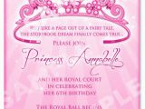 Princess themed Birthday Invitation Cards Free Printable Princess Birthday Invitation Templates