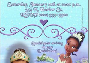 Princess Tiana Birthday Invitations Princess and the Frog Birthday Invitations Princess Tiana