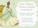 Princess Tiana Birthday Invitations Princess the Frog Invitation Tiana Disney Princess