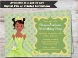 Princess Tiana Birthday Invitations Princess Tiana Birthday Party Invitations Princess and Frog