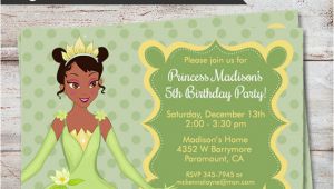 Princess Tiana Birthday Invitations Princess Tiana Birthday Party Invitations Princess and Frog