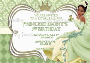 Princess Tiana Birthday Invitations Princess Tiana Invitations Free Princess Tiana Party