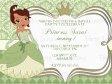 Princess Tiana Birthday Invitations Printable Princess Tiana Birthday Party Invitation