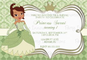 Princess Tiana Birthday Invitations Printable Princess Tiana Birthday Party Invitation