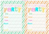 Print My Own Birthday Invitations 3 Perfect Printable Kids Birthday Party Invitations