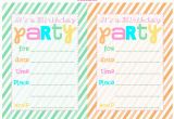 Print My Own Birthday Invitations 3 Perfect Printable Kids Birthday Party Invitations