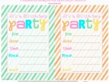 Print My Own Birthday Invitations 3 Perfect Printable Kids Birthday Party Invitations