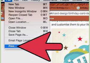 Print Off Birthday Cards How to Print Birthday Cards Off the Internet 4 Steps