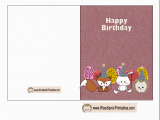 Print Out A Birthday Card Free Printable Woodland Birthday Cards