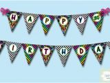 Print Your Own Happy Birthday Banner Neon 80 39 S Party Happy Birthday Banner 30th by