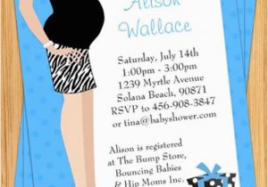 Print Yourself Birthday Invitations Blue Tummy Baby Shower Invitation Print Yourself by