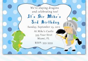 Print Yourself Birthday Invitations Printable Knight Dragon Birthday Party Invitations Polka