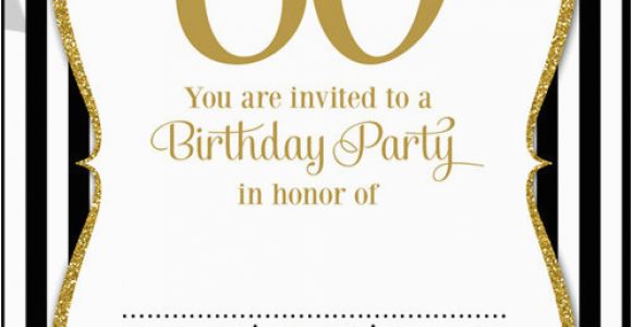 Printable 60th Birthday Invitations Free Printable 60th Birthday Invitation Templates Free